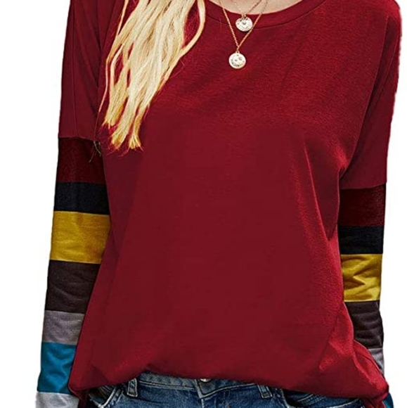 Color block long sleeve pullover tunic - Picture 4 of 9
